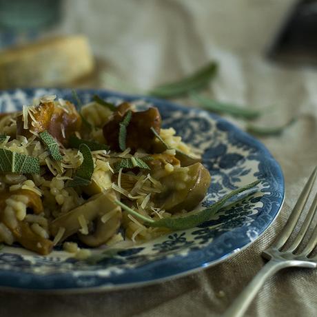 RISOTTO DE SETAS Y SALVIA