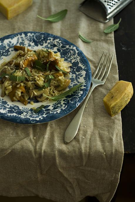 RISOTTO DE SETAS Y SALVIA