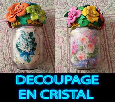 COMO HACER DECOUPAGE FACIL EN CRISTALQuieres aprender a h...