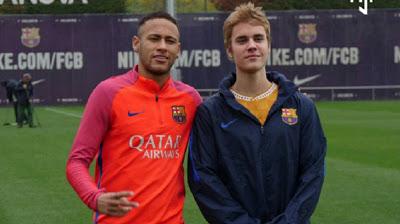 Justin Bieber, entrena con el FC Barcelona