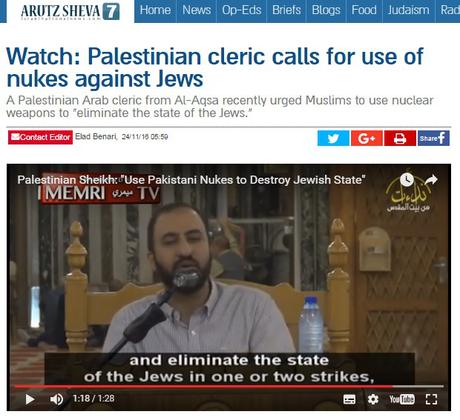 El demencial mensaje de odio anti sionista: clérigo de Al Aqsa insta a usar armas nucleares contra Israel. blog.jpg