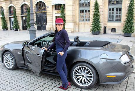 Look azul y granate lily herrera