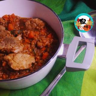 Potaje de lentejas con verduras Potaje de lentejas con verduras