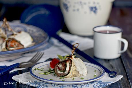 Rollitos de Calabacin Rellenos de Jamón y Queso de Cabra