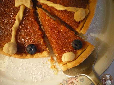 Treacle Tart {Tarta de melaza} Porción