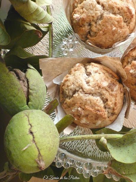 Magdalenas de Nueces con Claras de Huevo Magdalenas de Nueces con Claras de Huevo