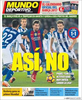 portada Mundo Deportivo empate Real Sociedad 28 11 2016