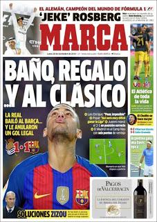 portada Marca empate Real Sociedad. A seis puntos 28 11 2016