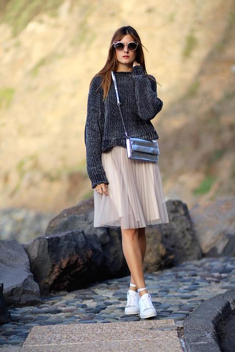 Pleated Midi Skirt