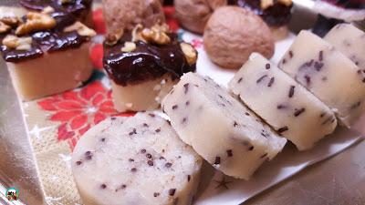 Bocados de almendras y chocolate