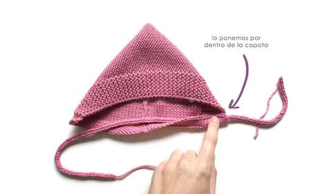 Capota de punto bobo de bebé - PIxie - Tutorial y patrón