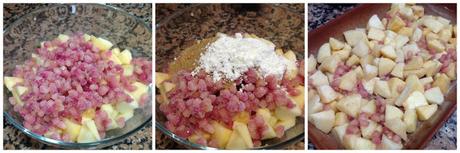 Crumble de granada y manzana Crumble de granada y manzana