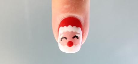 uñas decoradas papa noel navidad paso a paso nail art