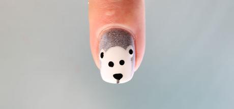 uñas decoradas oso polar navidad paso a paso nail art