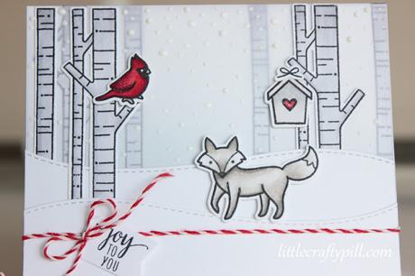 Christmas card with a Gray and Red palette