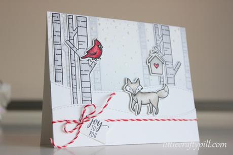 Christmas card with a Gray and Red palette