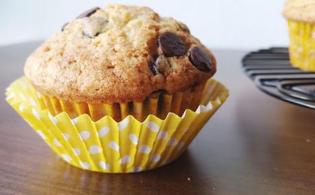 Muffins americanos con chips de chocolate