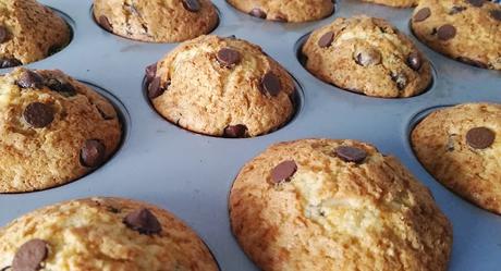 Muffins americanos con chips de chocolate