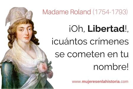 Sacrificio en la Revolución, Madame Roland (1754-1793)