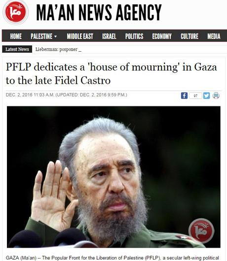 Terroristas palestinos homenajean a Fidel Castro. blog.jpg