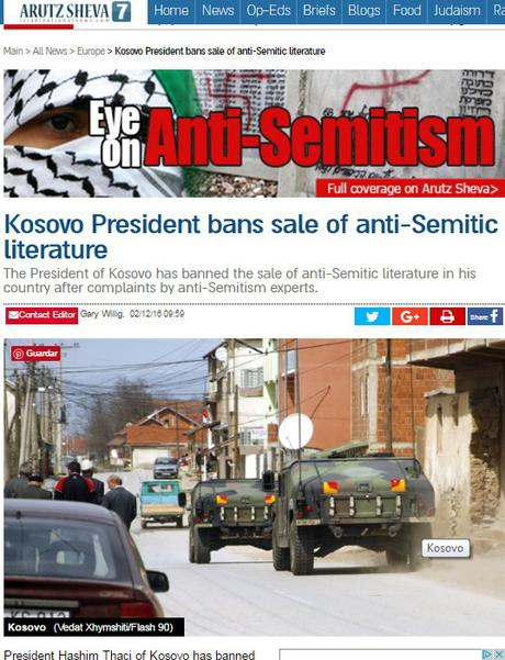 Kosovo prohibe literatura antisemita. blog