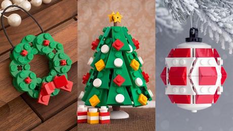Adornos de Navidad hechos con Lego para hacer con los niñ@s