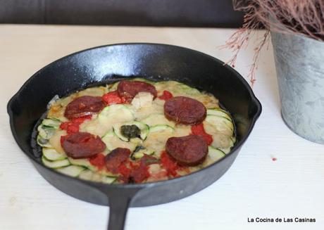 Pizza de Calabacín y Chorizo #CookingTheChef Pizza de Calabacín y Chorizo #CookingTheChef