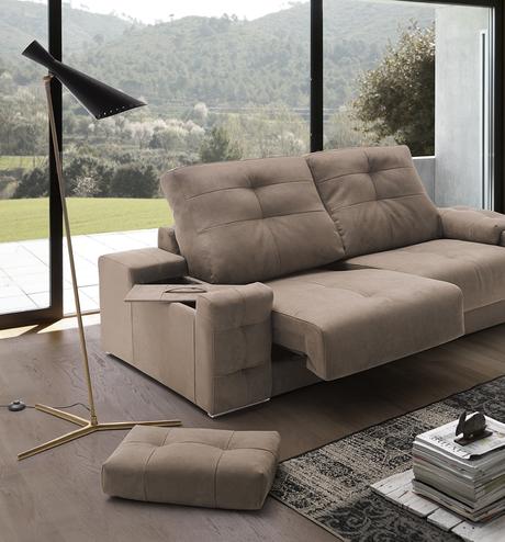 Cocoon marron 2 ¿Sofá 3+2 o Chaiselongue?