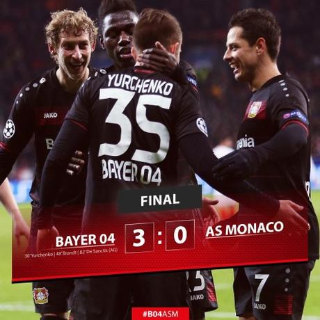 Bayer Leverkusen goleó 3-0 a Mónaco por la Champions League Bayer Leverkusen goleó 3-0 a Mónaco por la Champions League