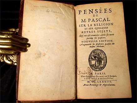Libro Pensees de Pascal Libro Pensees de Pascal