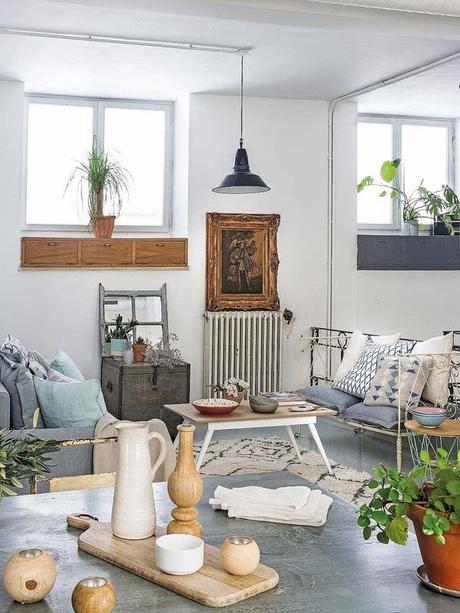 UN HOGAREÑO LOFT MADRILEÑO DE ESTILO INDUSTRIAL