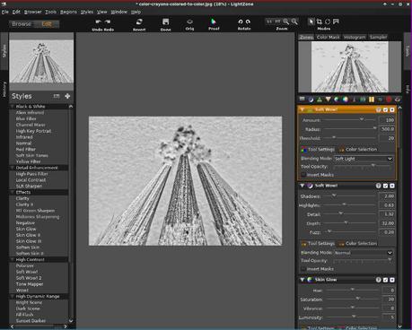 Aplicaciones para edición multimedia en Linux Lightzone Linux
