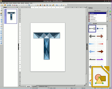 Aplicaciones para edición multimedia en Linux LibreOffice Draw