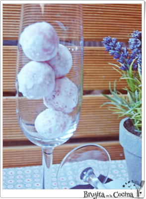 Trufas de cava rosa