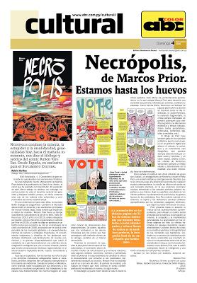 Necrópolis, de Marcos Prior. Estamos hasta los huevos (en ABC Color)