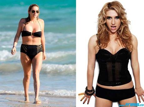14 Famosas con y sin photoshop 14 Famosas con y sin photoshop - 9