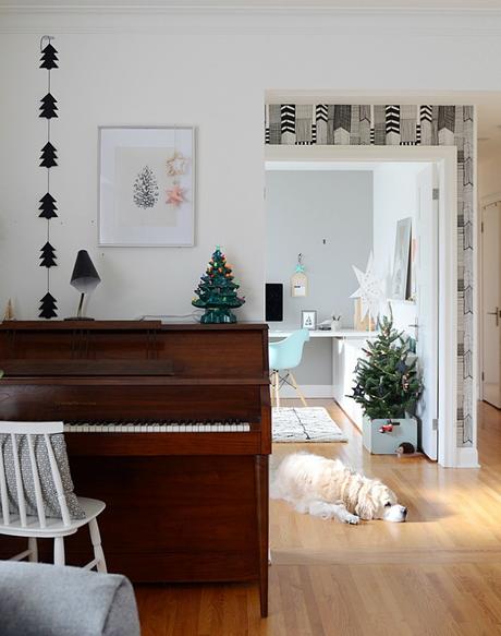 La casa de una famosa deco-blogger en Navidad
