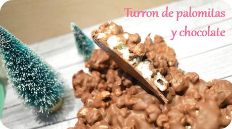 Turron de palomitas y chocolate