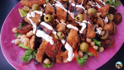 Ensalada de pollo crujiente Ensalada de pollo crujiente