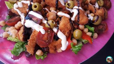 Ensalada de pollo crujiente Ensalada de pollo crujiente