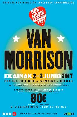 Van Morrison, cabeza de cartel del festival BBK Music Legends 2017