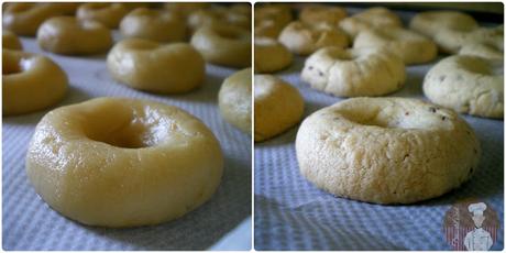 Rosquillas hojaldradas de anís {al horno}: Horneado