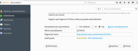 Cómo bloquear la actualización de un plugin en Firefox imacos