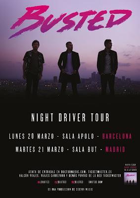 Busted actuarán en Barcelona y Madrid en marzo Busted actuarán en Barcelona y Madrid en marzo