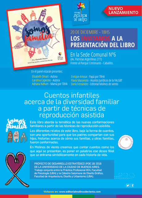 Lanzamiento de libros infantiles para familias LGBT