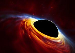 Estrella desgarrada por agujero negro