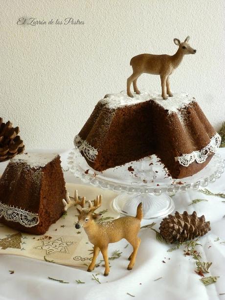 Bundt Cake Cacao y Fresa con Encaje Bundt Cake Cacao y Fresa con Encaje