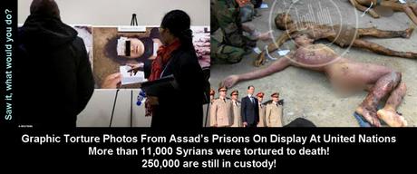 Así tortura el regimen anti sionista sirio. syria assad torture photos on display at UN