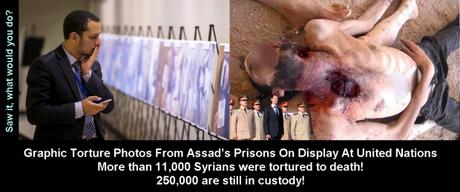 Así tortura el regimen anti sionista sirio. syria assad torture photos on display at UN