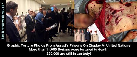 Así tortura el regimen anti sionista sirio. syria assad torture photos on display at UN